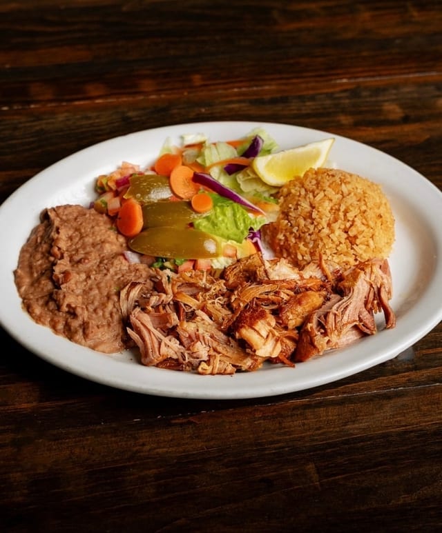 Carnitas Plate.